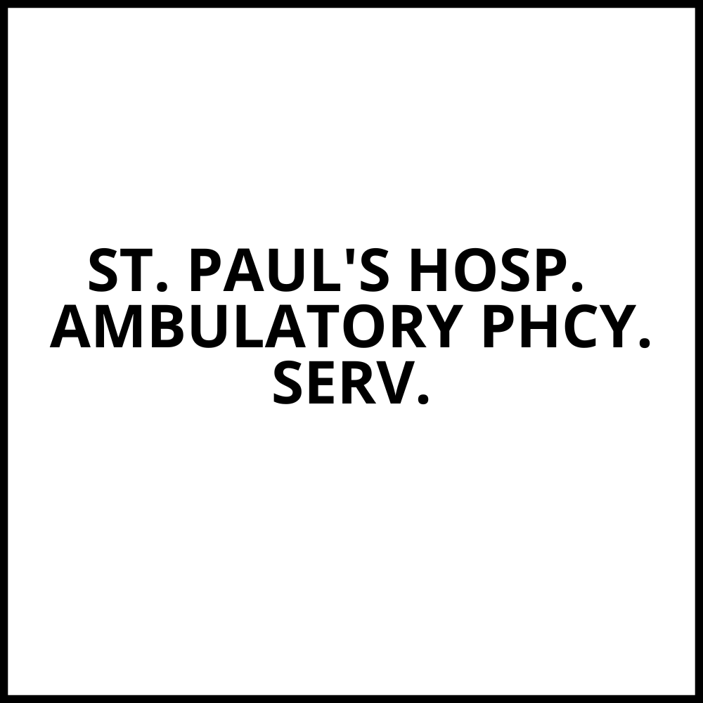 ST. PAUL'S HOSP. - AMBULATORY PHCY. SERV. Vancouver